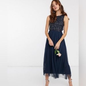 ASOS Maya Formal Navy Dress